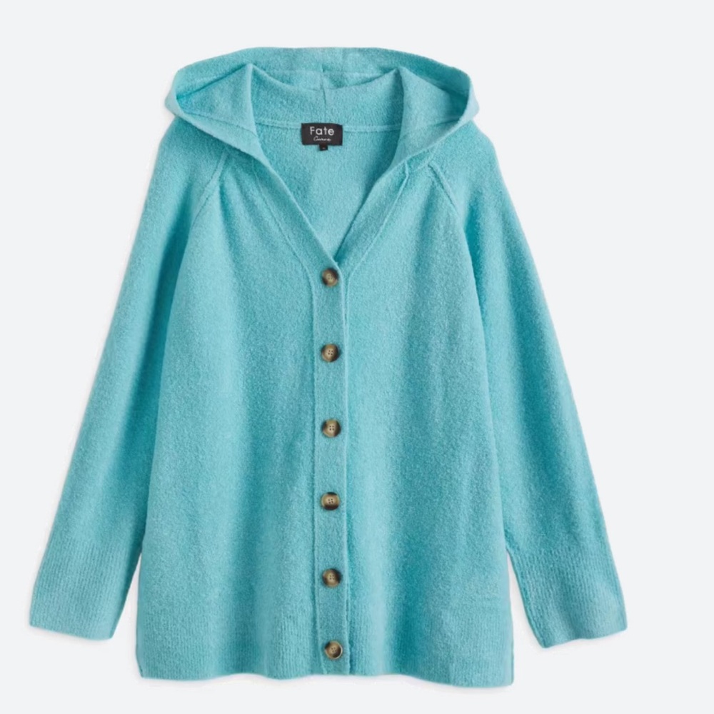 Stitch Fix, Brand Fate. Hooded button up sweater. No tags but never worn. New!